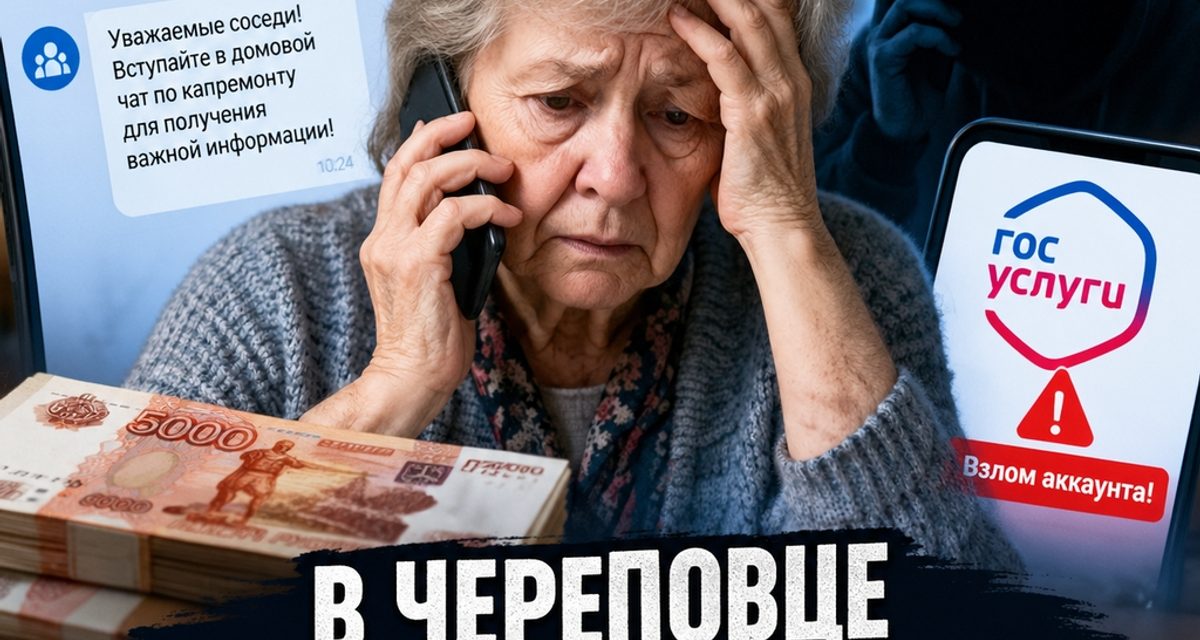 Череповчанка поверила сообщению в домовом чате и за два дня потеряла 2,8 миллиона рублей